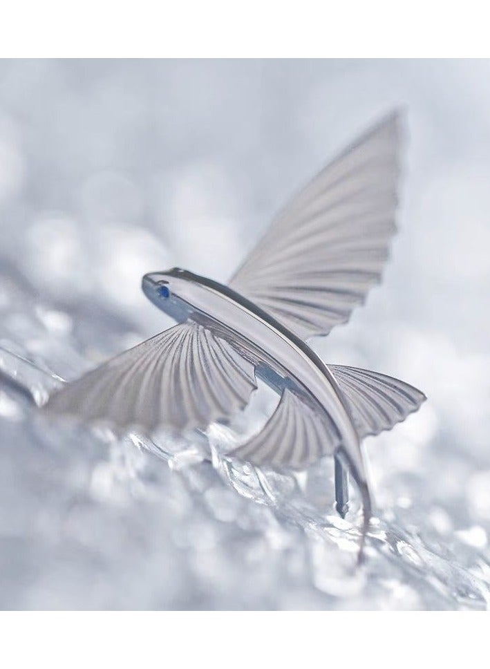 5.2×3CM Flying fish brooch for men and women  - Image 3
