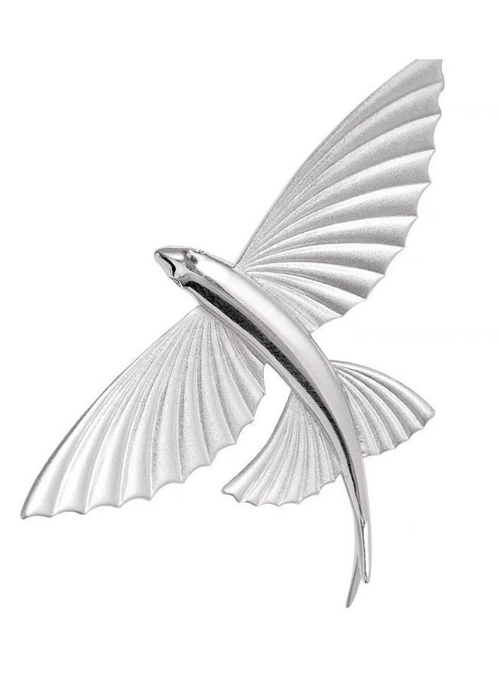 5.2×3CM Flying fish brooch for men and women  - Image 5