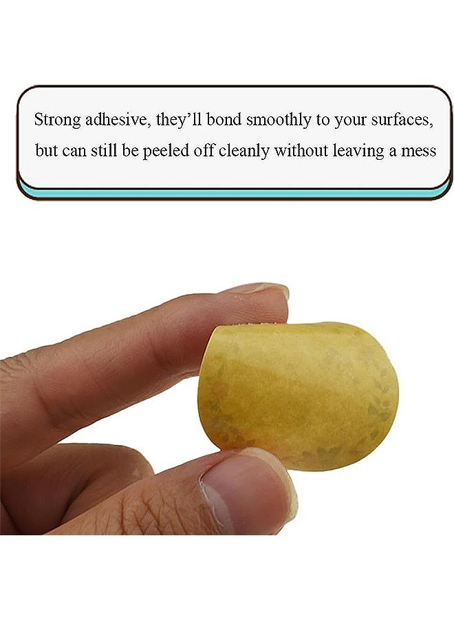 MXN 1.5 In 500Pcs Round Natural Brown Kraft Stickers with Vintage Flower Design - 4 Unique Styles Blank Kraft Labels Roll to Write On Durable Dot Stickers for Jar Canning Price Tags Store Organizing - Image 4