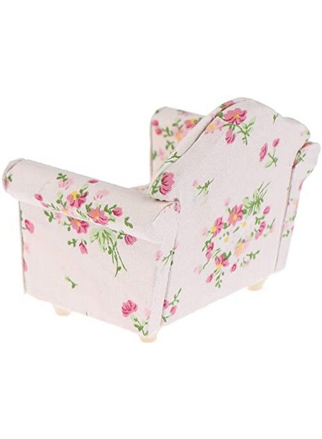 Haomian Dollhouse Furniture Set 3 Pcs 1:12 Dollhouse Miniature Wooden Sofa Cushions Armchair Pillow Kit Dolls House Furniture Couch With 1 Pc Dollhouse Teatable Coffee Table (A) - Image 5