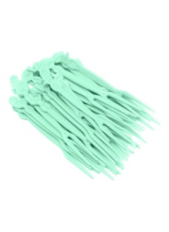 Generic Cute Home Fruit Fork Set, Disposable Plastic Fruit Fork, Mini Cake Fork, Dessert Fork, Fruit Fork, Salad Fork for Parties – 50 Pieces (green Color)  - Image 1