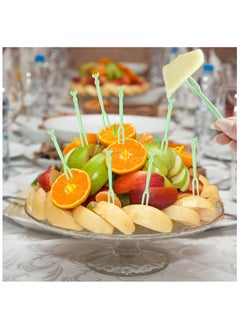 Generic Cute Home Fruit Fork Set, Disposable Plastic Fruit Fork, Mini Cake Fork, Dessert Fork, Fruit Fork, Salad Fork for Parties – 50 Pieces (green Color)  - Image 3