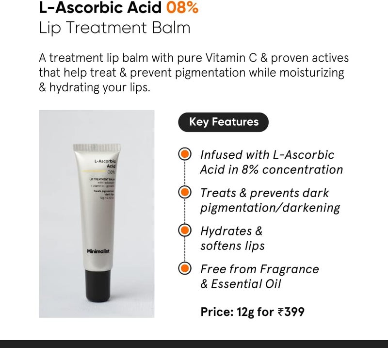 Minimalist Lip Treatment Balm with L-Ascorbic Acid - Image 2