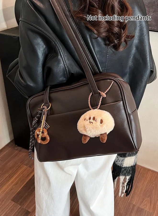 Take Two Coffee Brown Shoulder Bag without Pendant