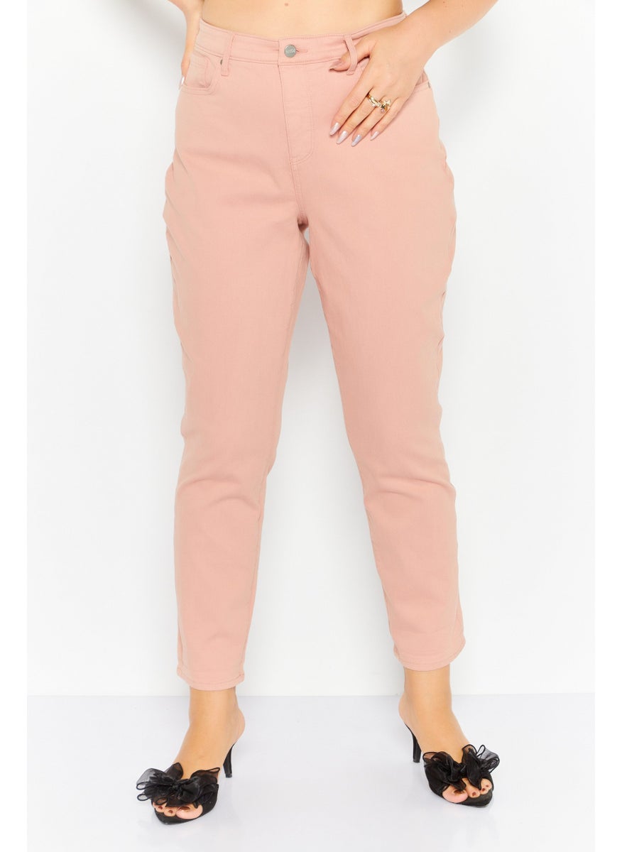 NYDJ - Women Regular Fit Plain Stretchable Jeans, Peach - Image 1
