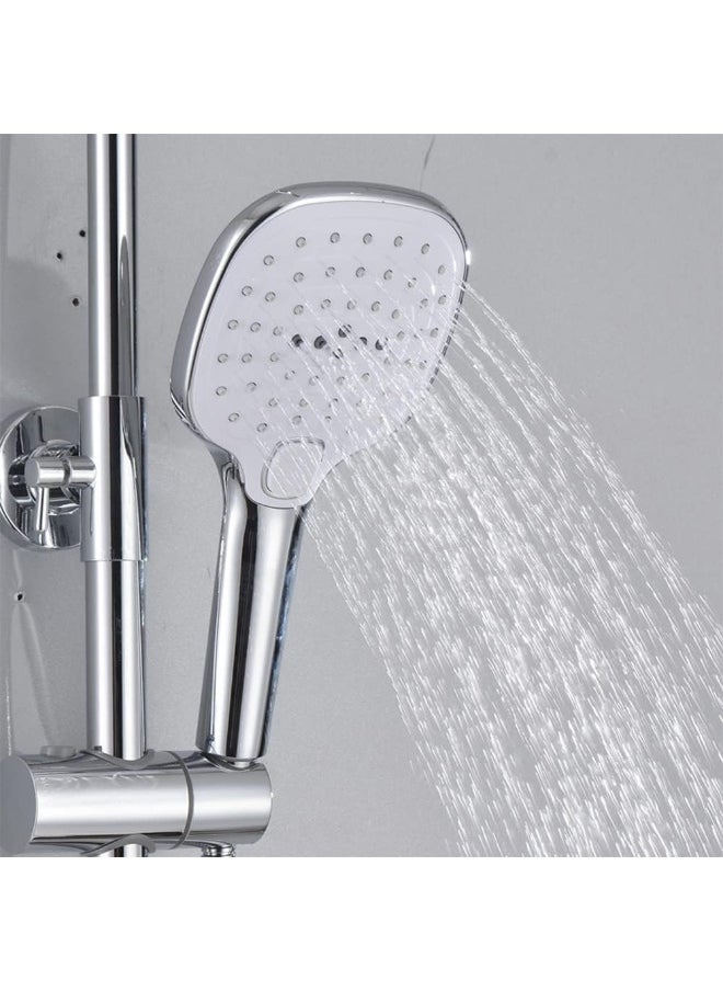 Rubik Shower Head With 3 Spray Modes, Large Chrome Self-Cleaning Handheld Shower Head For Adults Children Pets Home And Gym Use  - Image 3