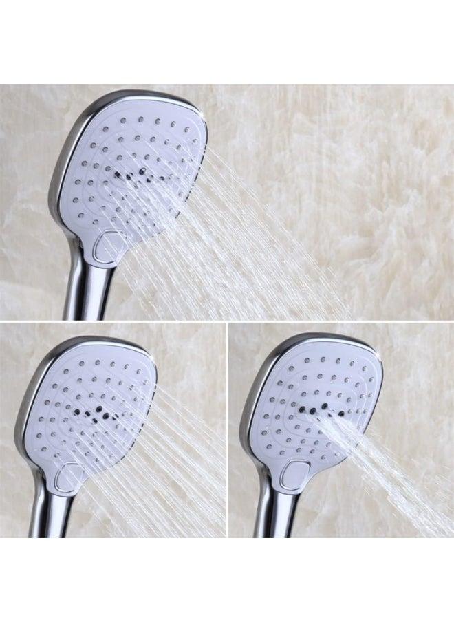 Rubik Shower Head With 3 Spray Modes, Large Chrome Self-Cleaning Handheld Shower Head For Adults Children Pets Home And Gym Use  - Image 2