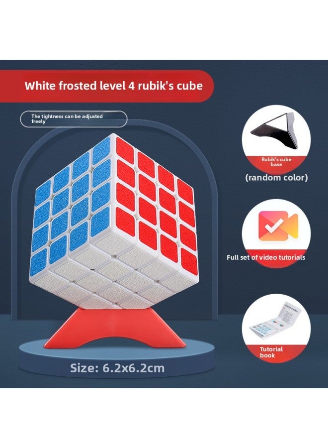 Master Rubik's Cube Third Order 3 Two Four Four Five Order Smooth Beginners Suit Full Set Of Special Toys For Professional Competition-Color:Level 4 【white Frosted】-level 3  - Image 1