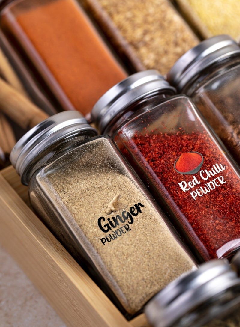 Wollar Waterproof Food Storage Labels for Kitchen Jars- 176 Label Stickers with Images for Spice Jars and Organizer - Kitchen Stickers for Food Storage Containers and Glass Jars (6 Sheets) - Image 4