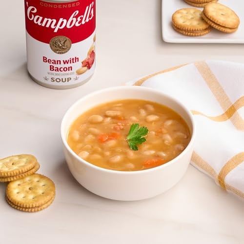 Campbell's Condensed Bean With Bacon Soup, Natural Smoke Flavoring Added, 11.25 oz Can - Image 2