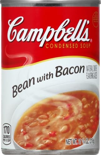 Campbell's Condensed Bean With Bacon Soup, Natural Smoke Flavoring Added, 11.25 oz Can - Image 4