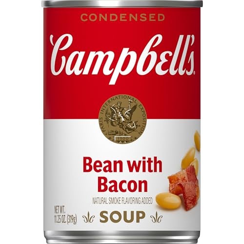 Campbell's Condensed Bean With Bacon Soup, Natural Smoke Flavoring Added, 11.25 oz Can - Image 1