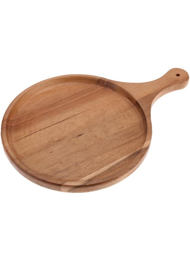 Vague Vague Acacia Round Wooden Food Tray, 38 cm Size, Brown  - Image 1