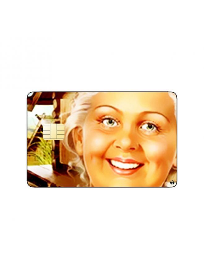 RKN PRINTED BANK CARD STICKER Cute Old Woman Drawing With Honey - Image 1