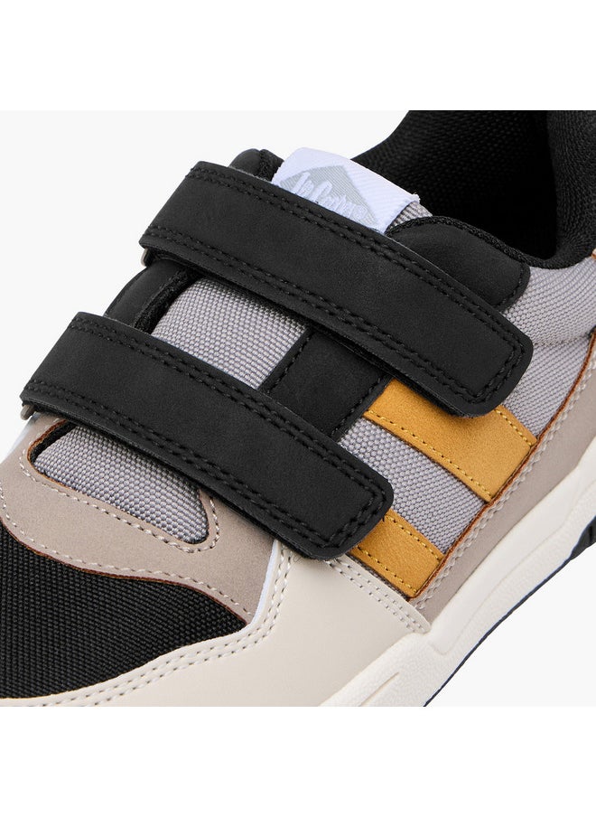 Lee Cooper Boys Panelled Sneakers with Hook and Loop Closure  - Image 4