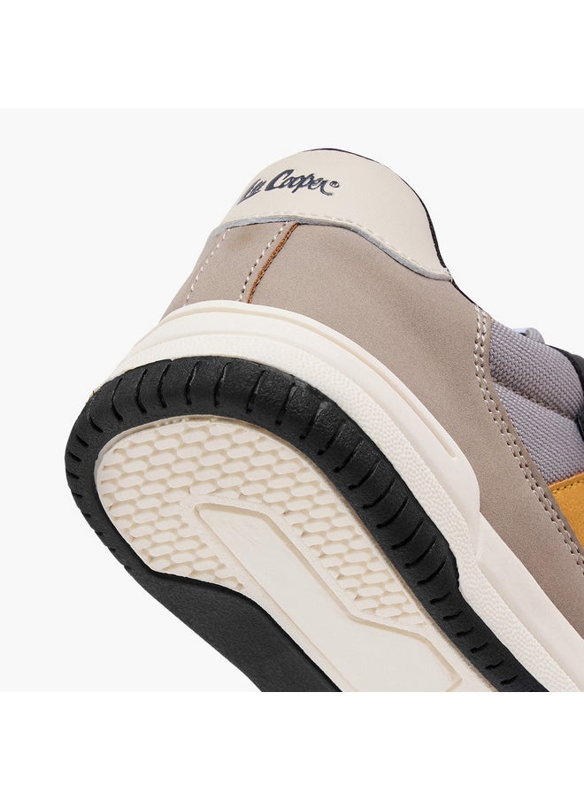 Lee Cooper Boys Panelled Sneakers with Hook and Loop Closure  - Image 5