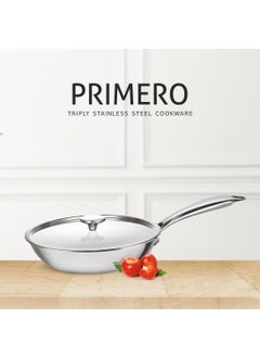 ALDA Alda Primero Tri-ply Stainless Steel Fry Pan with Lid 24cm  - Image 2