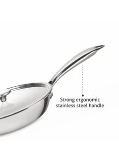 ALDA Alda Primero Tri-ply Stainless Steel Fry Pan with Lid 24cm  - Image 3