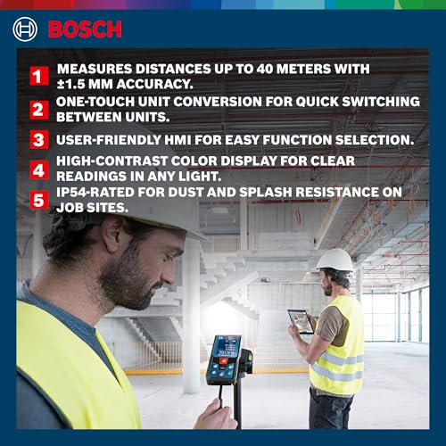 Bosch GLM 400 Laser Distance Measurer (40M Range) - Image 3