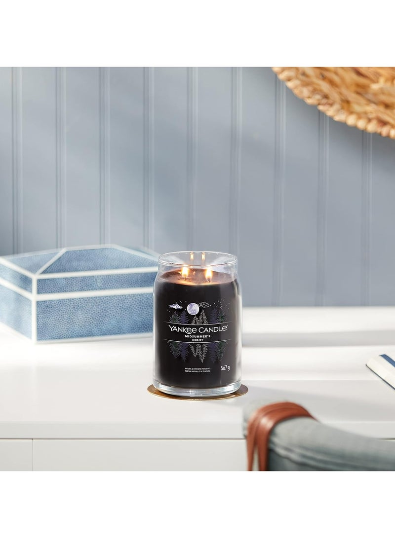 YANKEE CANDLE شمعة معطرة مميزة - 567 جرام | شمعة كبيرة لليلة منتصف الصيف مع فتيلين مزدوجين | شمعة مصنوعة من خليط شمع الصويا تحترق لفترة طويلة | هدايا مثالية للنساء - Image 5