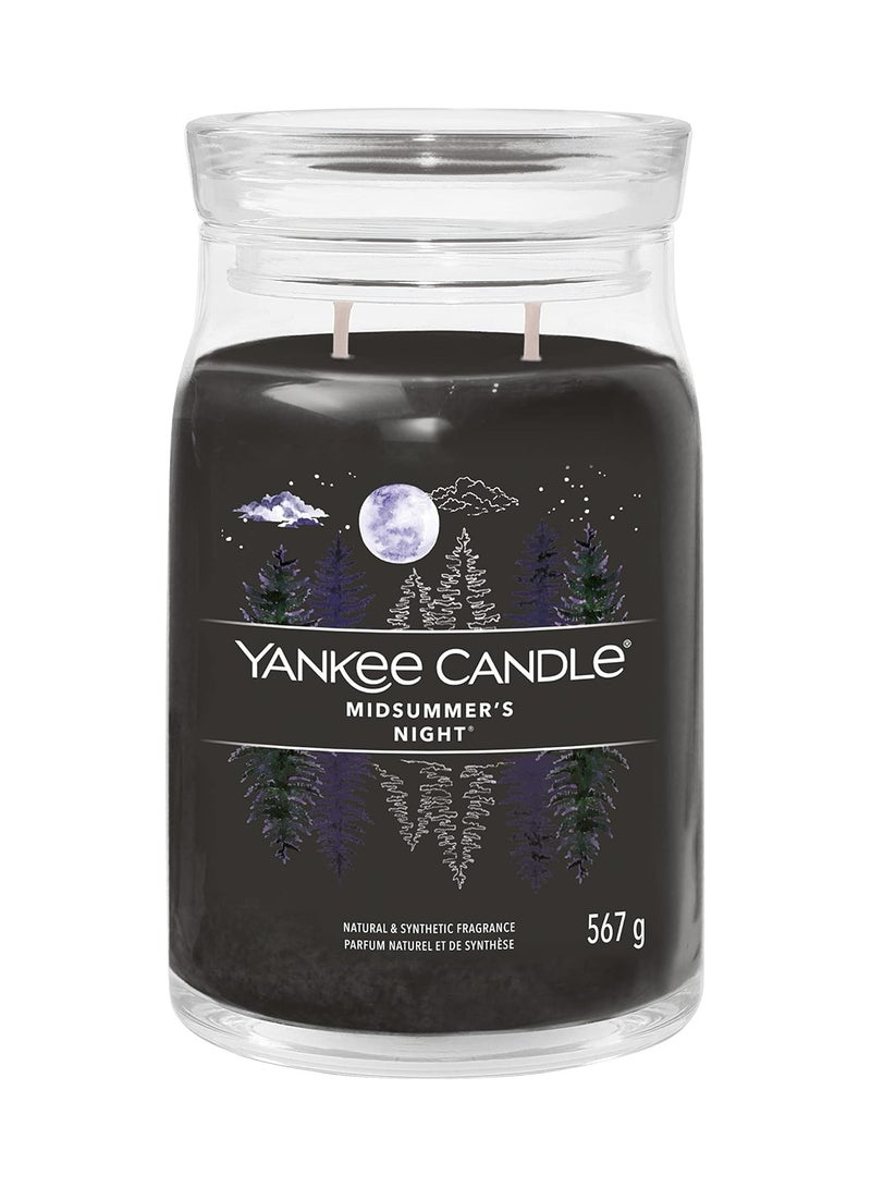 YANKEE CANDLE شمعة معطرة مميزة - 567 جرام | شمعة كبيرة لليلة منتصف الصيف مع فتيلين مزدوجين | شمعة مصنوعة من خليط شمع الصويا تحترق لفترة طويلة | هدايا مثالية للنساء - Image 1