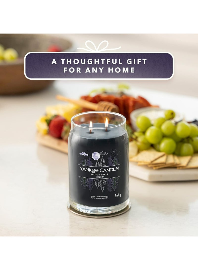 YANKEE CANDLE شمعة معطرة مميزة - 567 جرام | شمعة كبيرة لليلة منتصف الصيف مع فتيلين مزدوجين | شمعة مصنوعة من خليط شمع الصويا تحترق لفترة طويلة | هدايا مثالية للنساء - Image 4