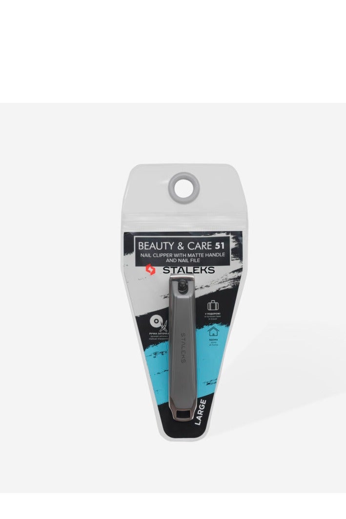 STALEKS PRO Nail clipper large with matte handle and nail file BEAUTY & CARE 51 - Image 4