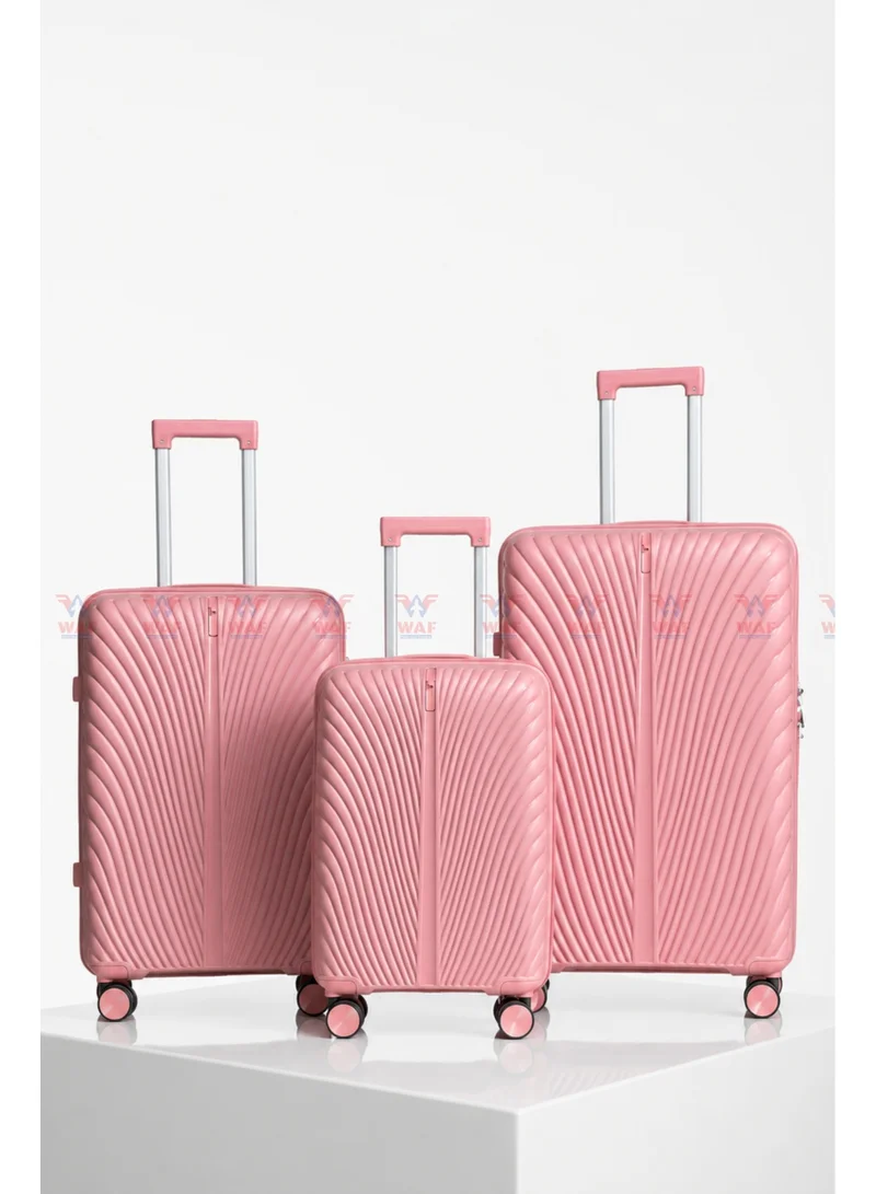WAF Unbreakable Polypropylene Luggage Set with TSA Lock & 360 Spinner Wheels – Flexible Shell Travel Suitcase Set 20 24 28 Inch Durable Travel Bags