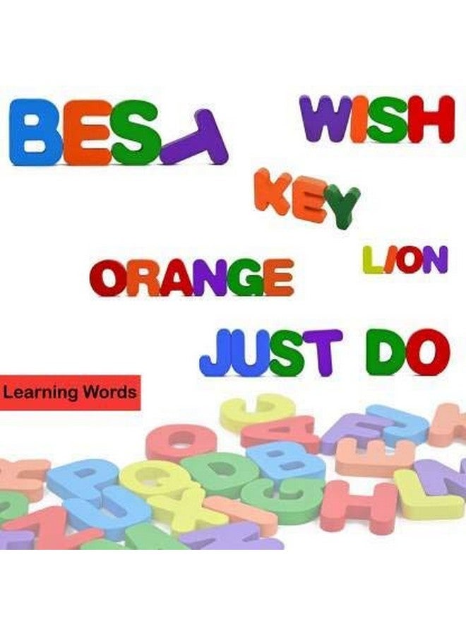 wishkey 3d wooden capital alphabet puzzles with pictures for children, montessori educational learning letters puzzle board toy- Multi color - Image 5