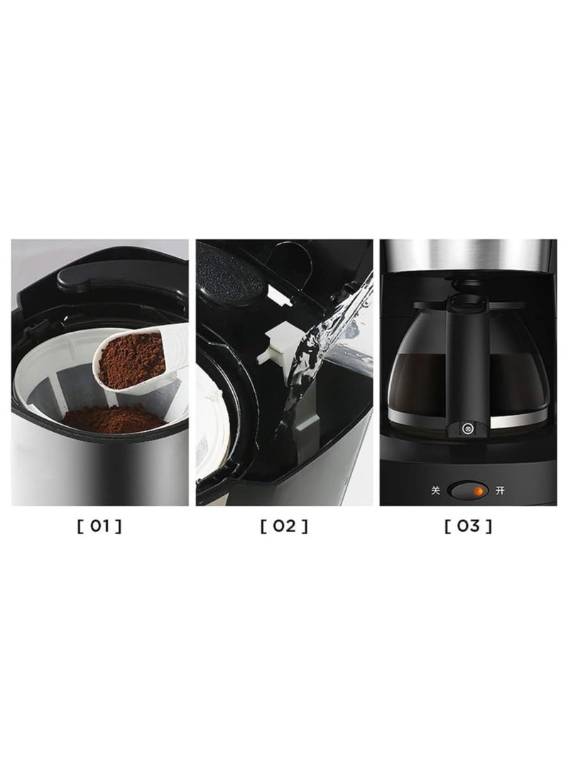 دي إل سي  إبريق ماكينة القهوة D LC، الأباريق، استبدال وعاء ماكينة القهوة، سعة 1200 مل، أسود، ضمان لمدة عامين - DLC-73312 - Image 4