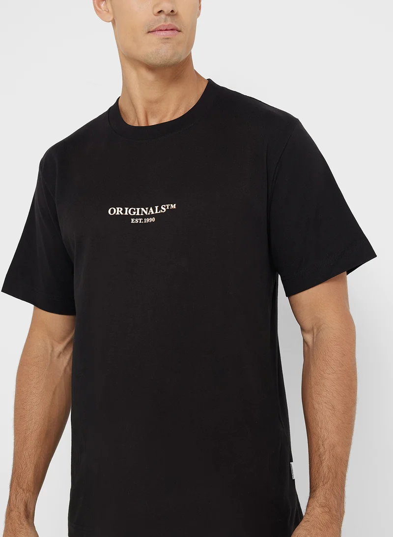 جاك اند جونز Jorislington Logo Crew Neck T-Shrt