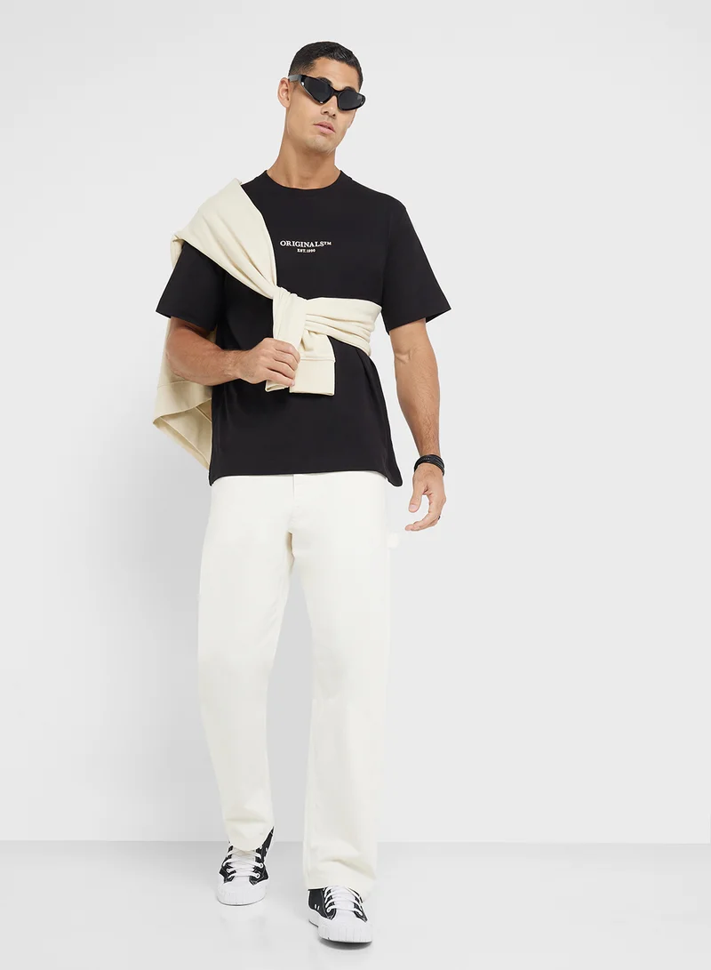 جاك اند جونز Jorislington Logo Crew Neck T-Shrt