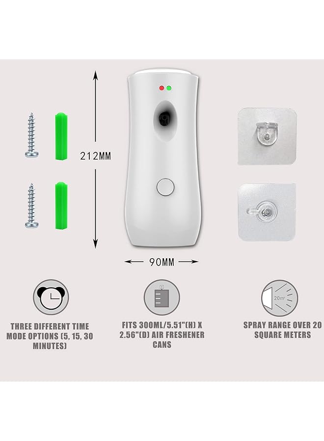 erorex Auto Air Freshener Spray Machine Aromatherapy Machine Air Freshener Dispenser Adjustable Aroma Spray Machine For Bedrooms Bathrooms Offices Airports Hotels Battery Not Included - Image 4