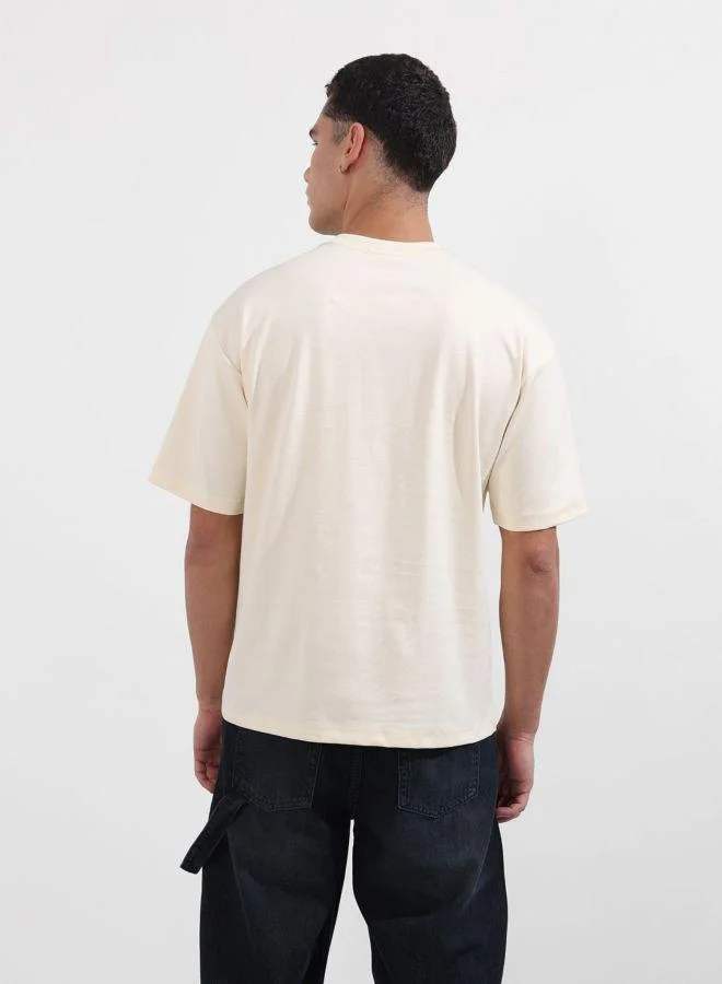 The Indian Garage Co Men Relaxed Fit Graphic Printed Crew Neck Half Sleeves T-Shirt