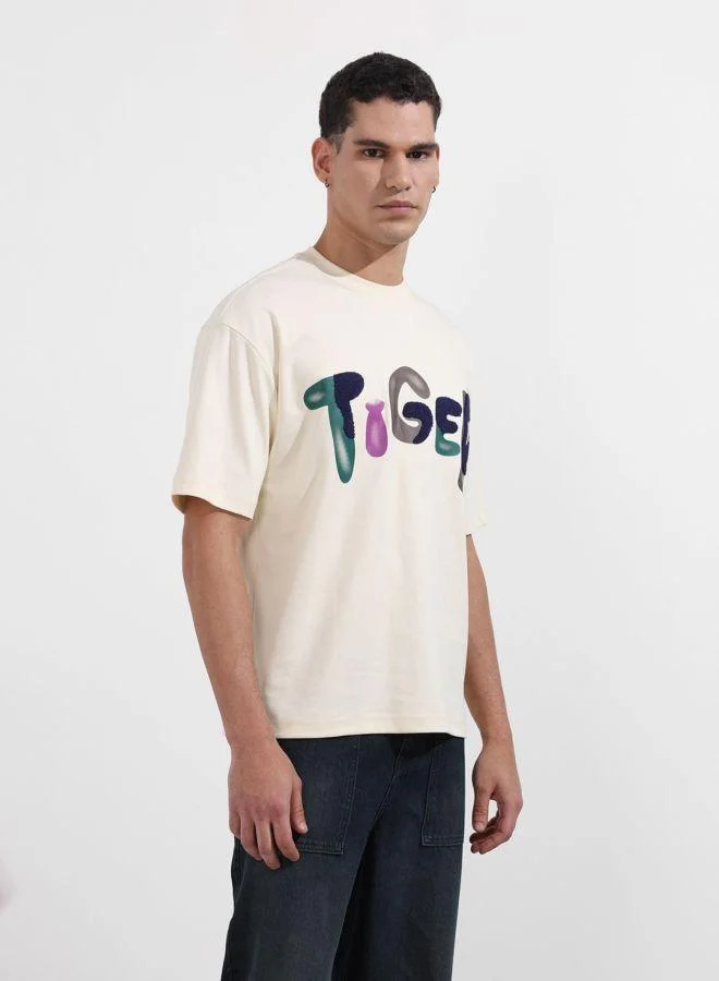 The Indian Garage Co Men Relaxed Fit Graphic Printed Crew Neck Half Sleeves T-Shirt