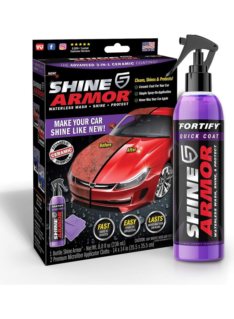 SHINE ARMOR Car Interior Cleaner for Vehicle Detailing & Restoration All Purpose Solvent & Car Dashboard Cleaner for Seats Upholstery Leather Shine Plastic Vinyl and More - Image 1