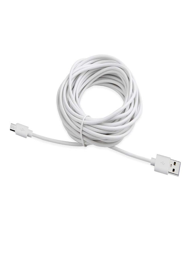 Smays 4-Pack 25ft Security Camera Micro USB Extension Cable Compatible for Wyze Cam Pan, Blink Mini, YI Home Camera, White - Image 4