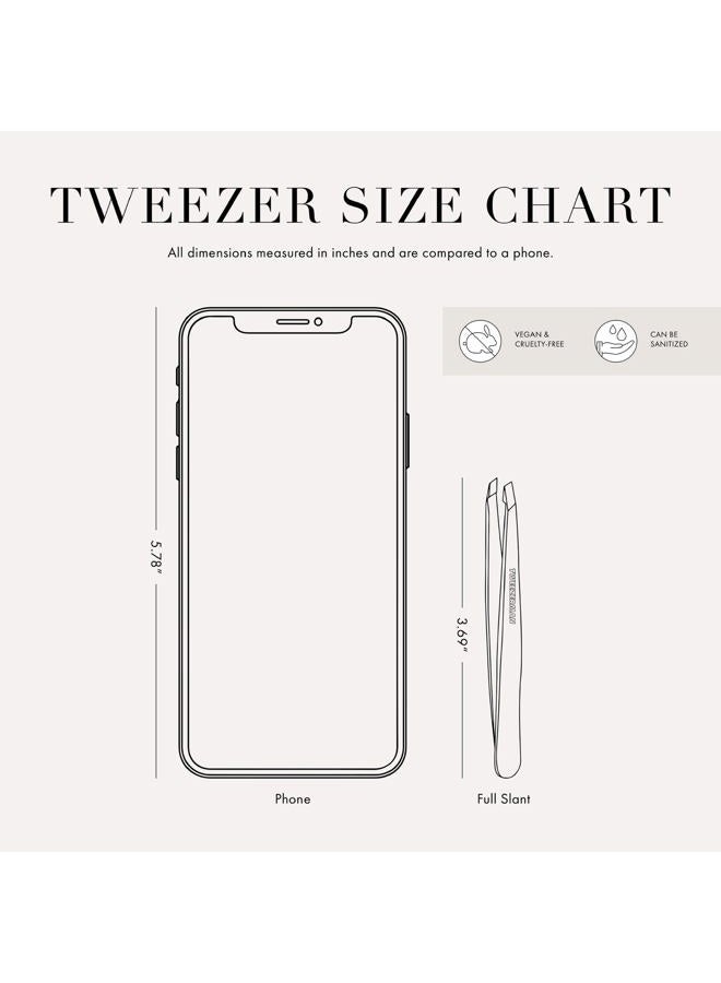 Tweezerman Exclusive 40th Birthday Slant Tweezer - Hair Removal Tweezers, Stainless Steel, Silver - Image 2