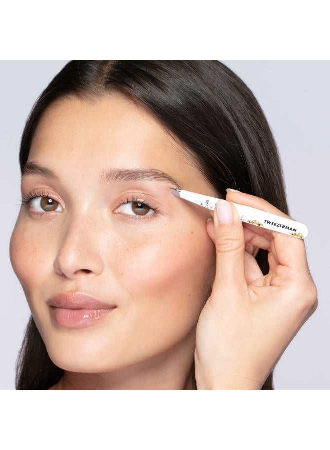 Tweezerman Exclusive 40th Birthday Slant Tweezer - Hair Removal Tweezers, Stainless Steel, Silver - Image 3