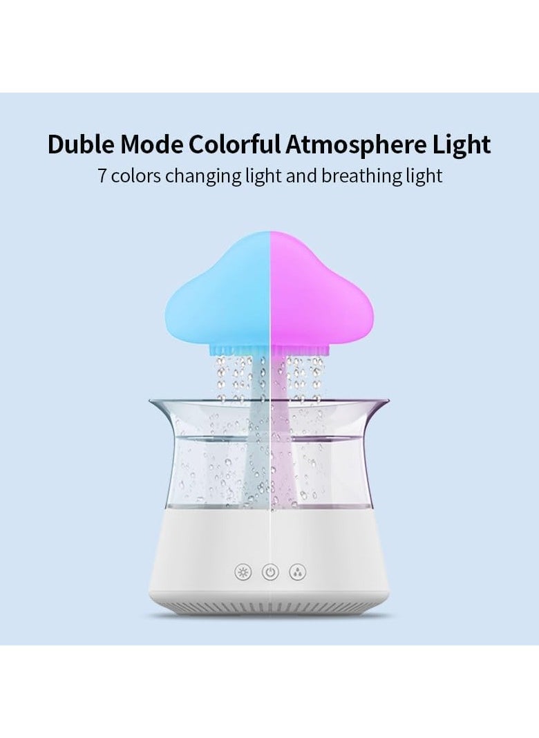 Rain Cloud Air Humidifier Creative Humidifier with Raindrop Sound 7 Colors LED Night Light Remote Control Essential Oil Diffuser for Home Office Nursery Yoga Spa  - Image 3