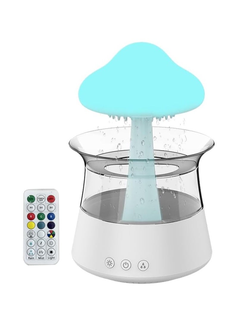 Rain Cloud Air Humidifier Creative Humidifier with Raindrop Sound 7 Colors LED Night Light Remote Control Essential Oil Diffuser for Home Office Nursery Yoga Spa  - Image 4