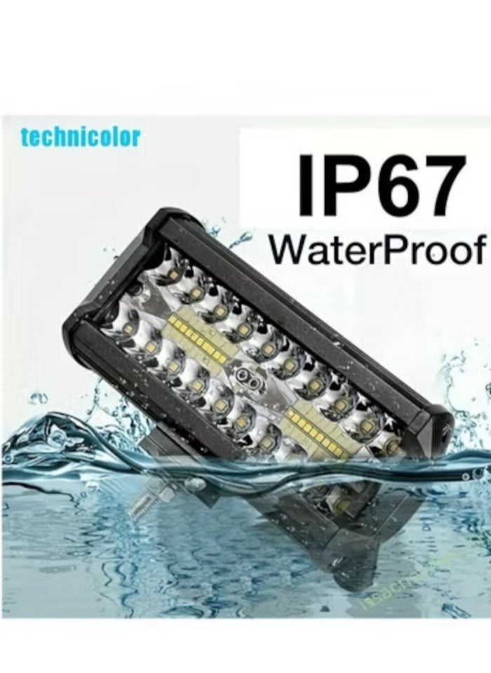 ماركة غير محددة 120 واط 7 بوصة سيارة LED ضوء العمل بار بقعة عوارض الفيضانات كومبو لشاحنة سيارات الدفع الرباعي على الطرق الوعرة أضواء كشفة  - Image 3