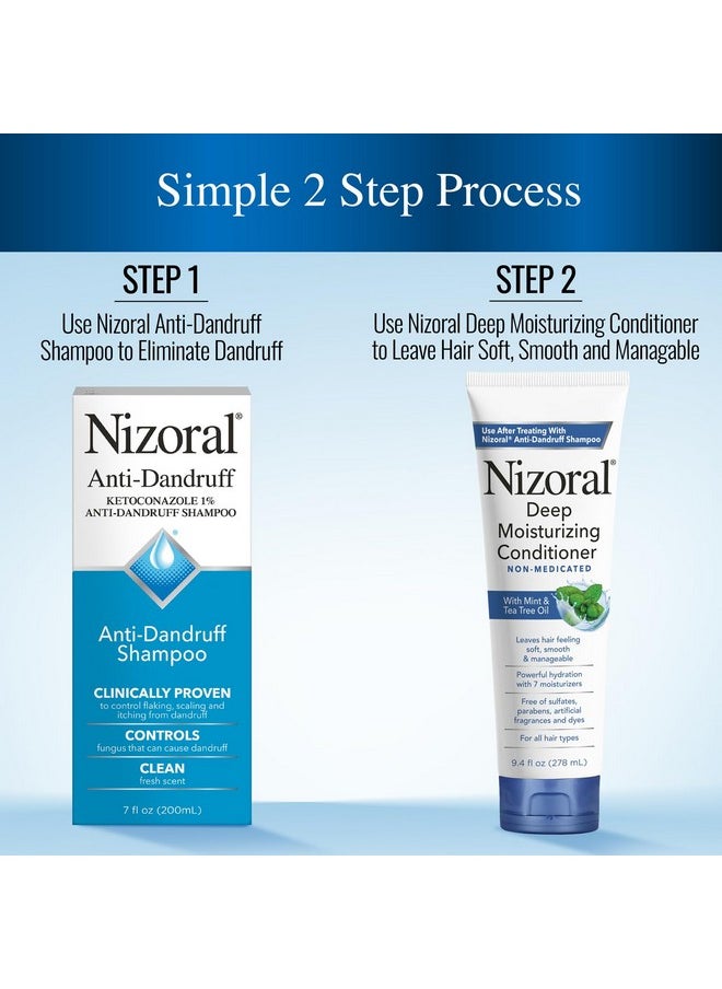 Nizoral - Deep Moisturizing Conditioner With Mint & Tea Tree Oil For All Hair Types - Free Of Sulfates, Parabens, Artificial Fragrances And Dyes, 9.4 Oz - Image 1