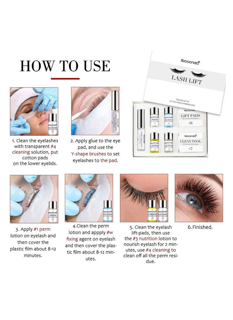 ibcccndc - Lash Lift Eyelash Perming Kit Tools Eyelash Perming with Strong Glue Beauty Lashes & 3D Charming Eyes - Image 1