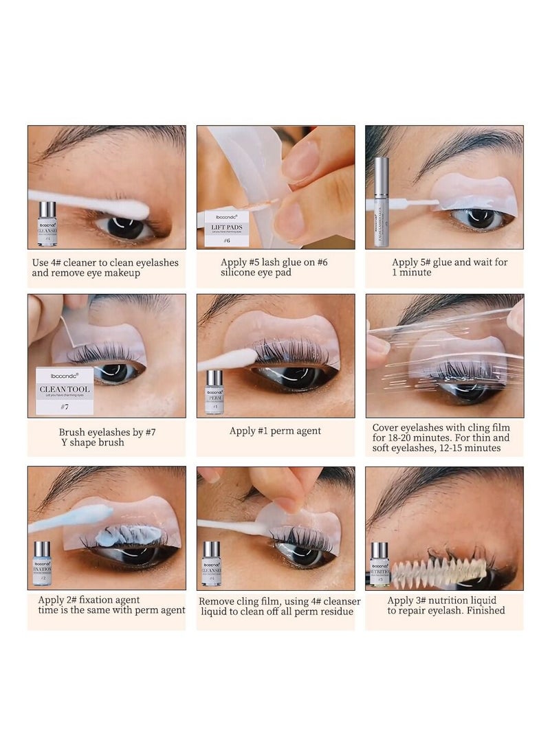 ibcccndc - Lash Lift Eyelash Perming Kit Tools Eyelash Perming with Strong Glue Beauty Lashes & 3D Charming Eyes - Image 1