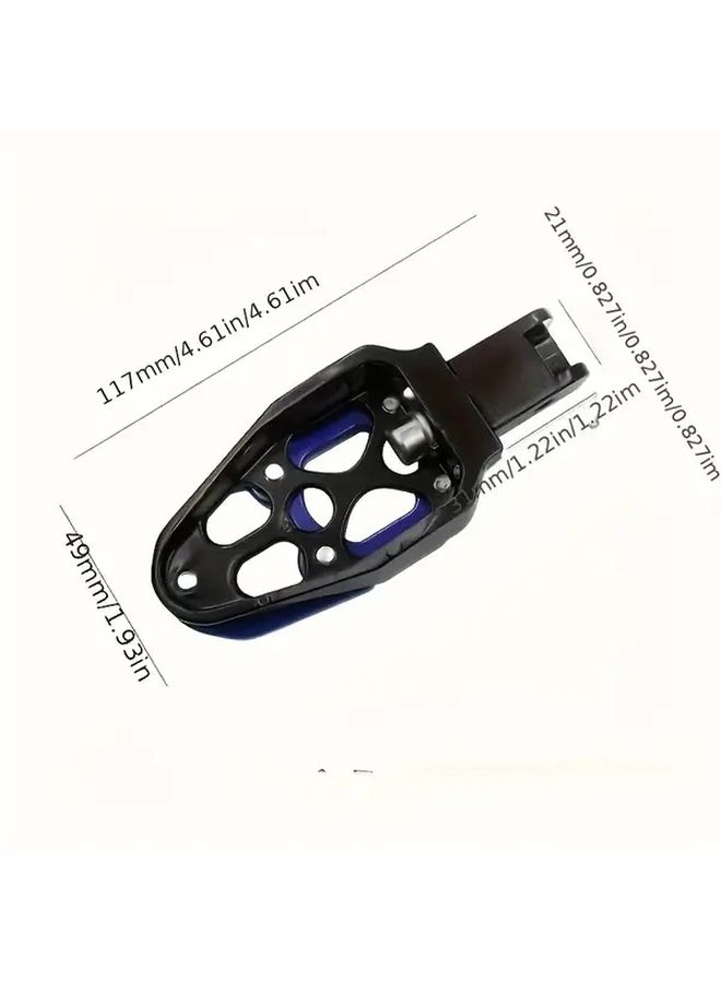 Adjustable Motorcycle Scooter Footrests Aluminum Alloy Easy Installation Blue Black - Image 4