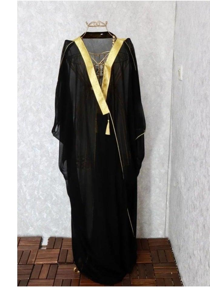 ماركة غير محددة - مشلح بشت أعراس نسائي بإسم ام العريس-أسود - Image 1