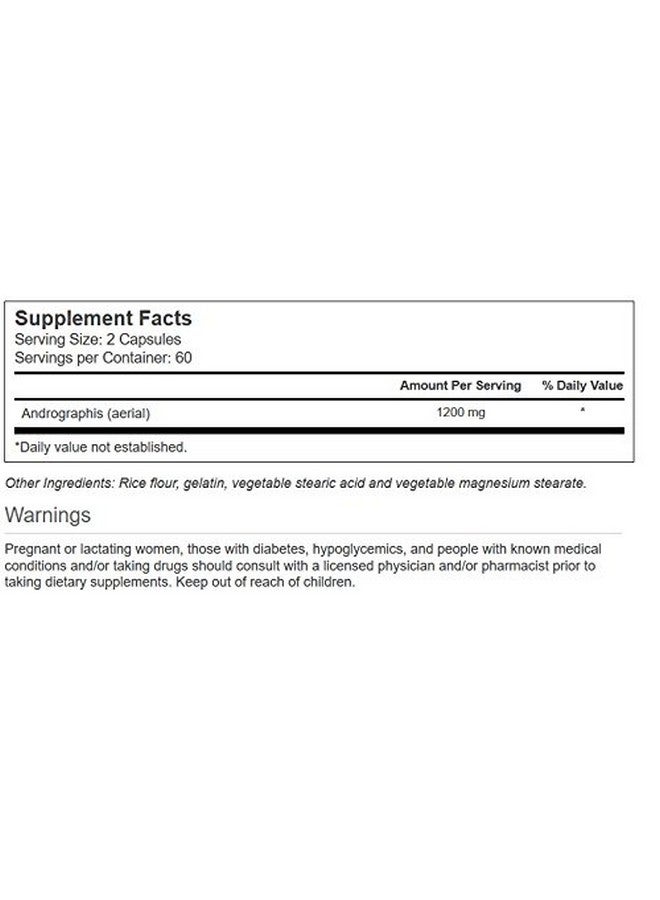 Vitacost Brand Vitacost Andrographis - 1,200 mg per Serving - 120 Capsules - Image 2