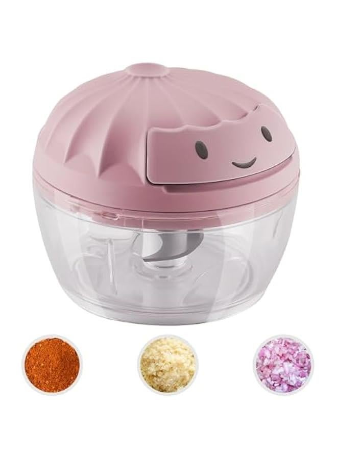 Vegetable Chopper Onion Garlic Dicer Grinder Slicer with Storage Box 160ML - Image 1