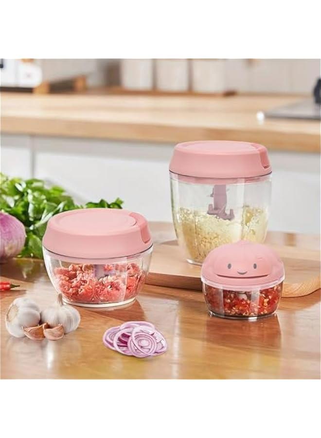 Vegetable Chopper Onion Garlic Dicer Grinder Slicer with Storage Box 160ML - Image 2